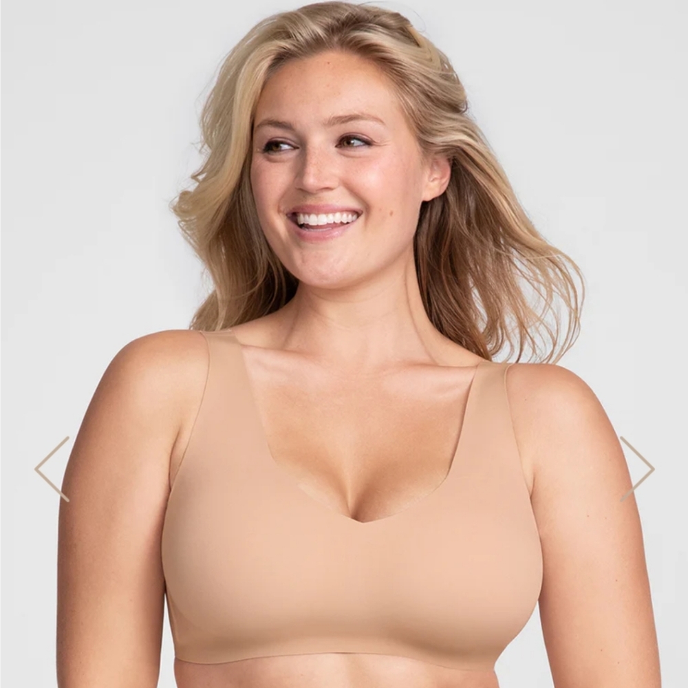 HoneyLove Bra LiftWear V neck bra Wire Free Wireless Nude(Sand) 3X
